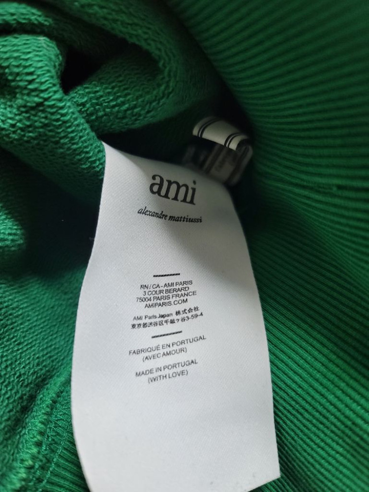 아미 헤비코튼 그린 맨투맨 S 95정사이즈 상태굿 이미지