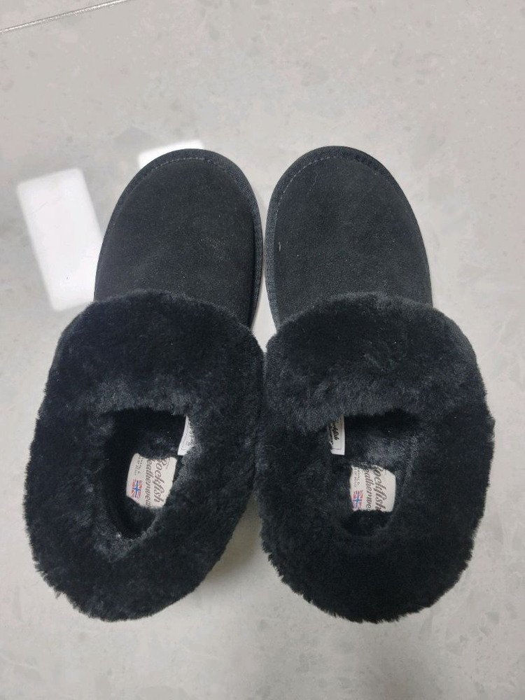 (새제품)락피쉬 어그 슬리퍼 블랙 uk5.5 235사이즈 새제품 이미지