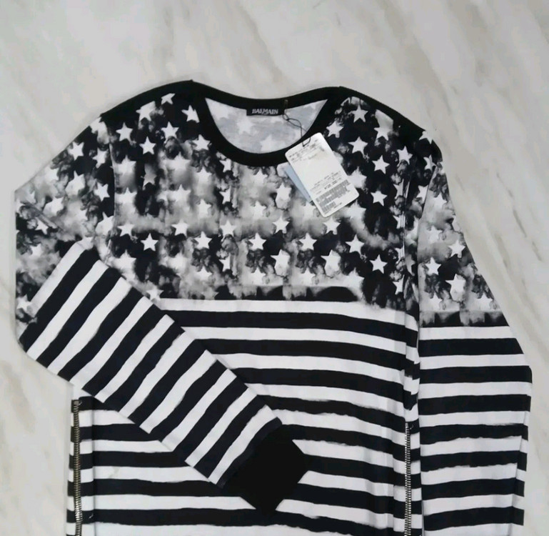 [정품 파격가] 발망 프린팅 지퍼형 맨투맨 긴팔티 S (95~100) 사이즈 아미리 디스쿼어드2 이미지