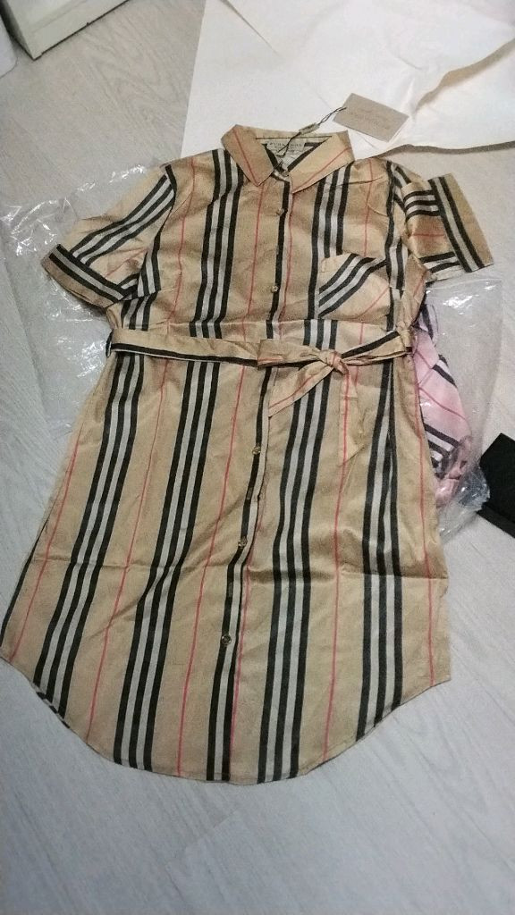 버버리 스트라이프 브라운 셔츠 원피스 s사이즈 이미지