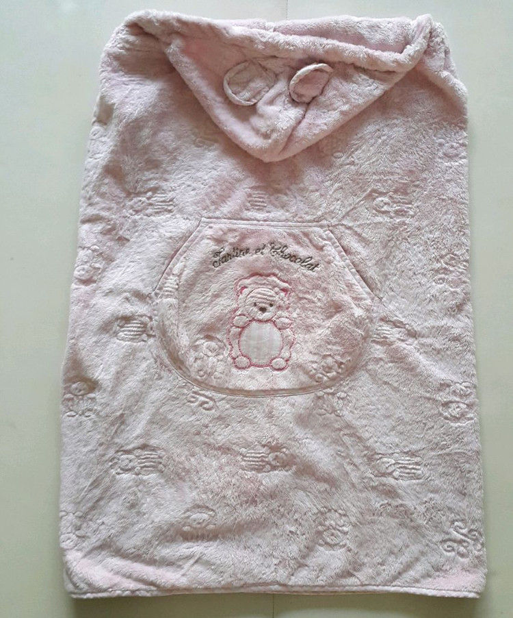 타티네 쇼콜라 극세사 고슴도치 아기띠 워머 핑크색 이미지