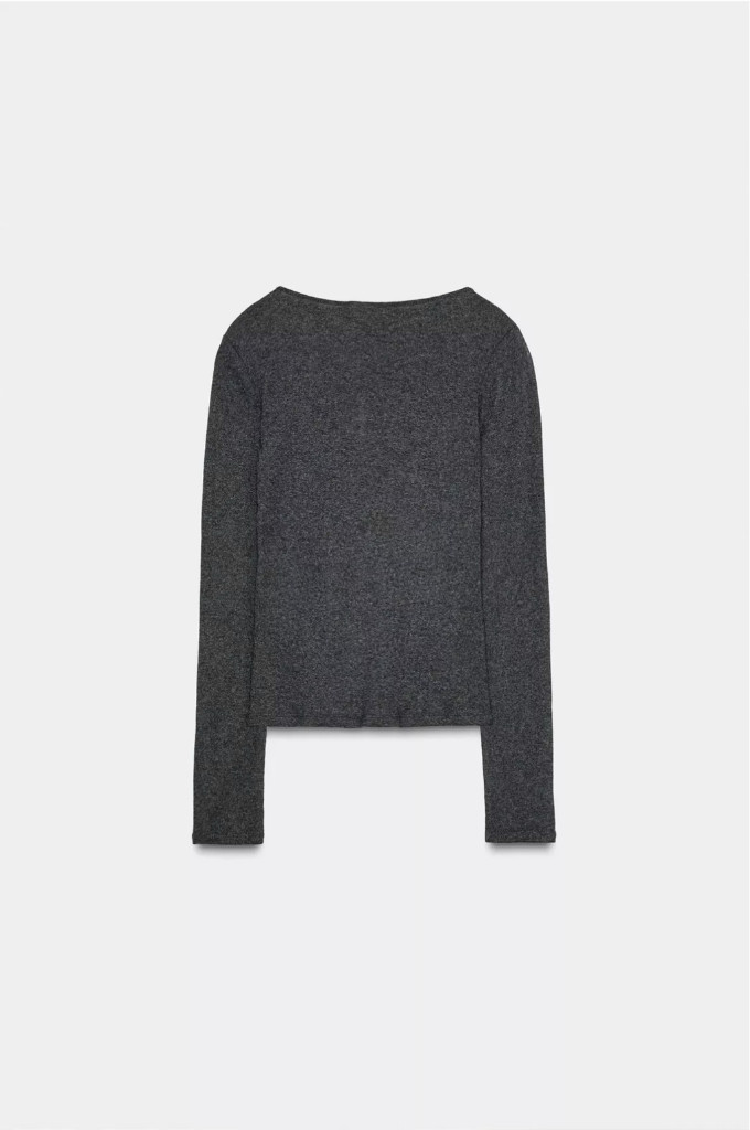 자라 레이스 콤비 탑 재킷 가디건 (먹색/S 사이즈) 이미지