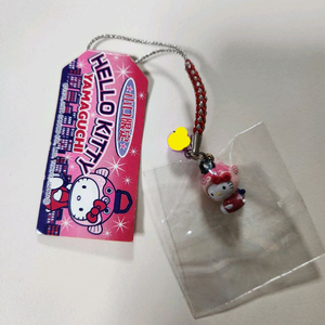 헬로키티 야마구치 한정 핑크 복어 키티 스트랩 고전 키티 빈티지 키티 이미지
