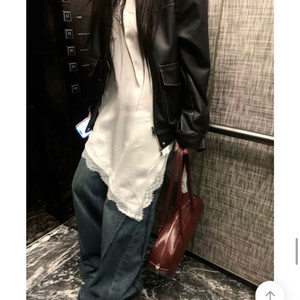 레이스 뷔스티에 새틴 레이어드 원피스 나시 이미지