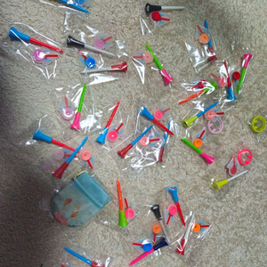 골프 티걸이+롱티+복주머니+그린마크 세트 30개 버디선물 판매 이미지