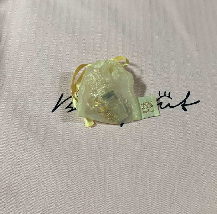 봉긋 러브비쥐 골드 휘슬 체인 키링 참 이미지