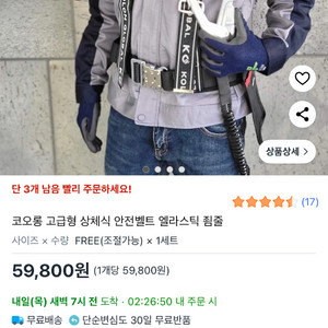코오롱 상체식 안전벨트 이미지