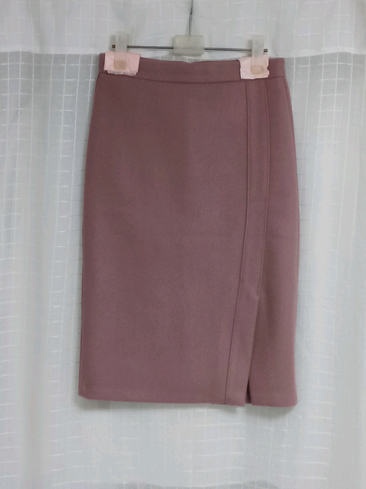 모직 H라인 옆트임 치마 하객 정장 이미지