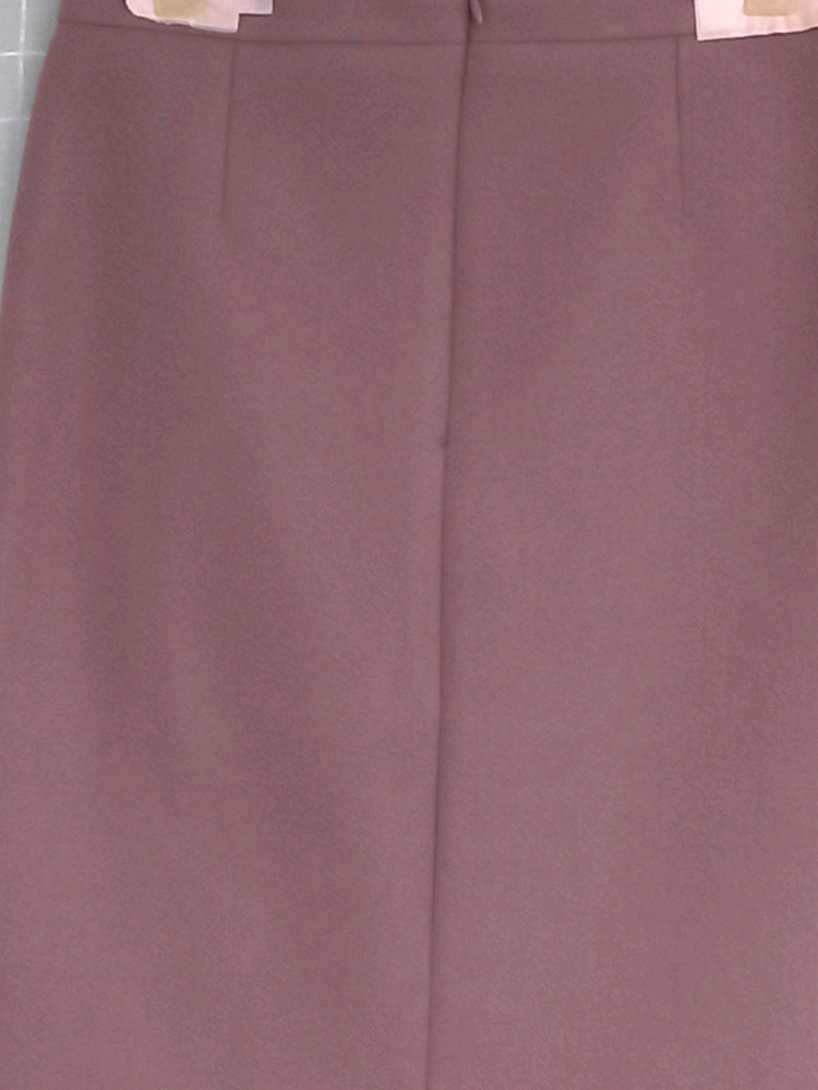 모직 H라인 옆트임 치마 하객 정장 이미지