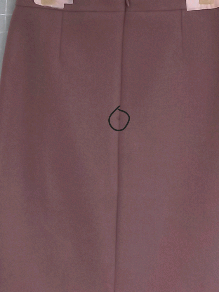 모직 H라인 옆트임 치마 하객 정장 이미지