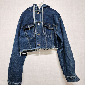 후드 데님 청자켓 이미지