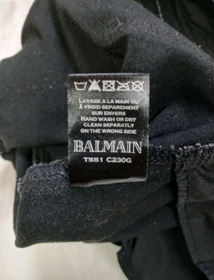 [이태리 정품] 발망 유광 블랙 팬츠 바이커진 청바지 바지 28 인찌 (아미리 디스쿼어드2) 이미지