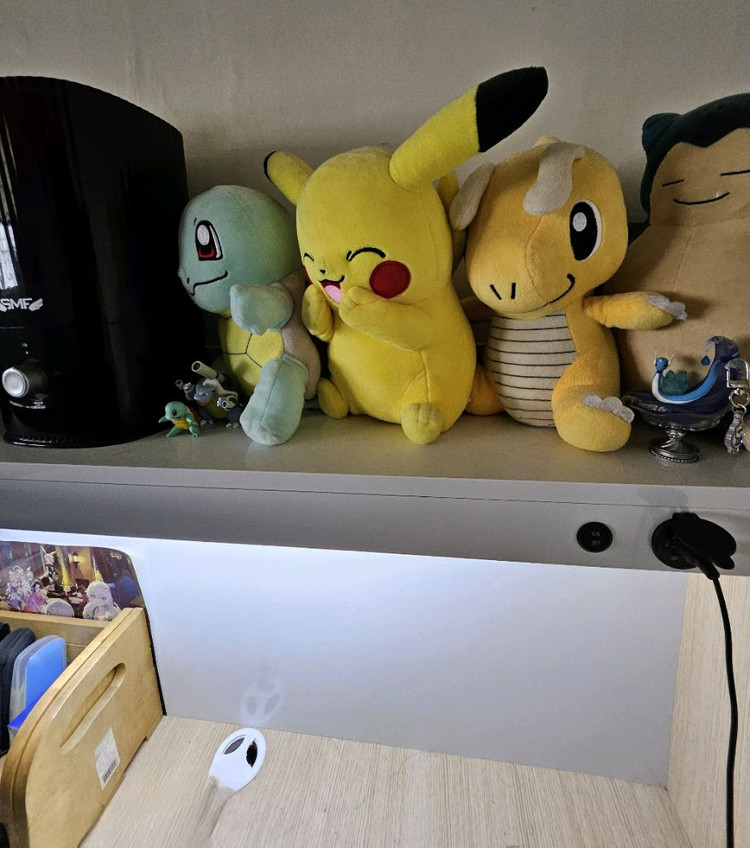 2단 조명 책상 usb포트 우드톤_컴퓨터용사무용아이학생데스크테이블판매중고가구서울서재독서실사무실공부방스터디급처이사처분 이미지