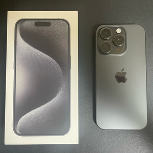 애플 아이폰15 프로 블랙 티타늄 128GB 이미지