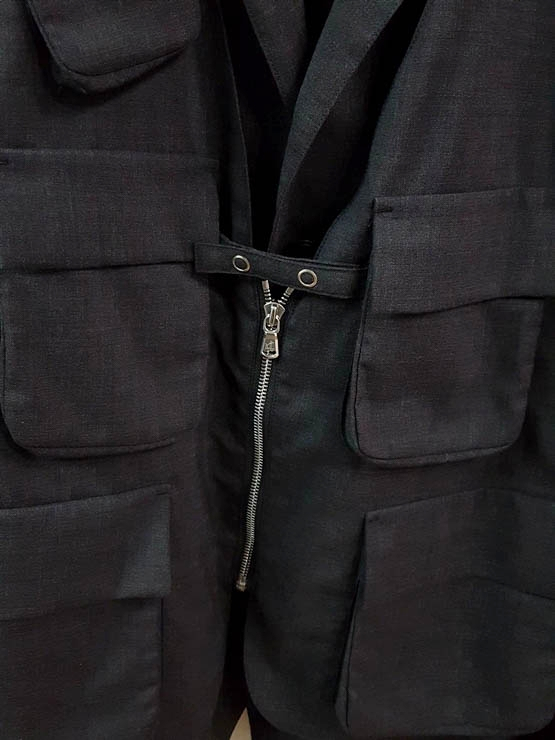 언어펙티드 레이어드 자켓 차콜 그레이 L 이미지