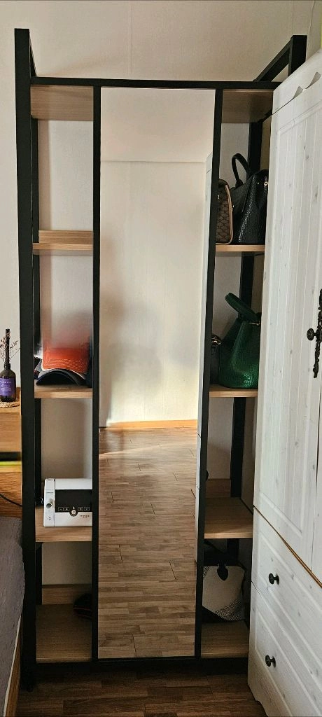상일리베가구 거울 선반장_철제전신거울수납장책장슬라이딩드레스룸행거장옷장 시스템 다용도 서울 - 안심되는 중고거래