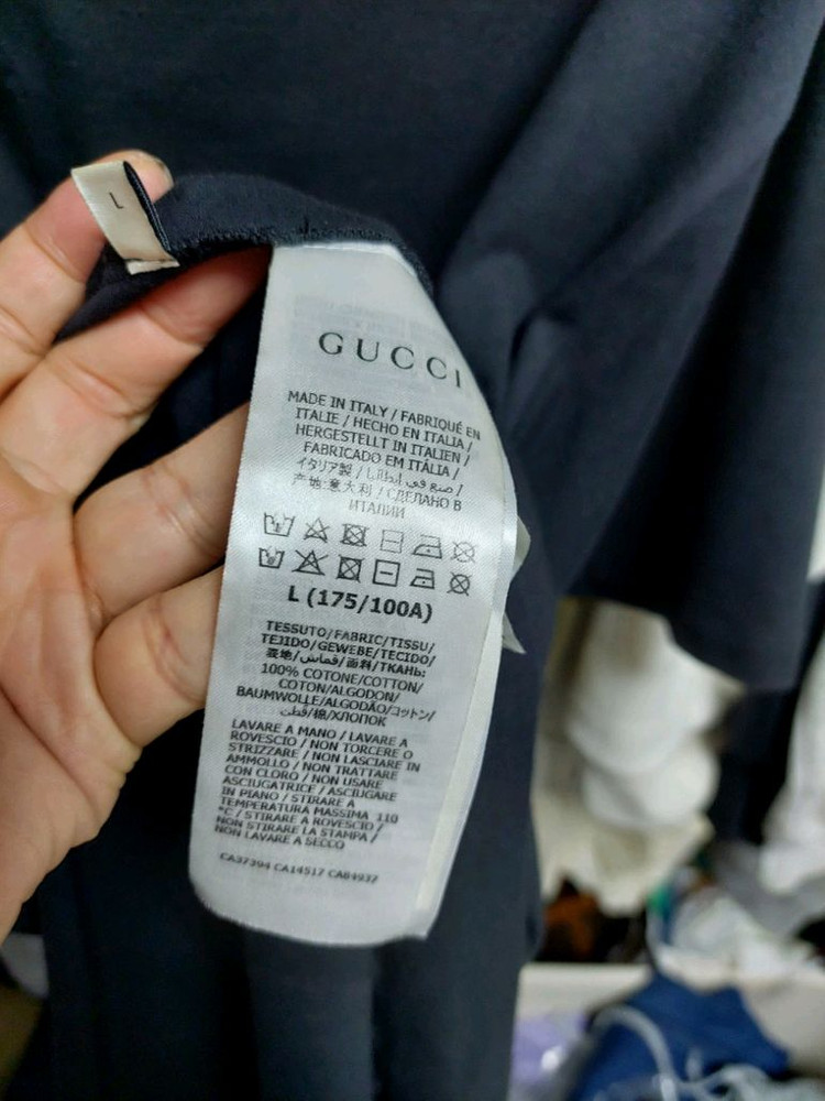 구찌 하와이 블랙 야자수 프린팅 반팔 L 백화점판 이미지