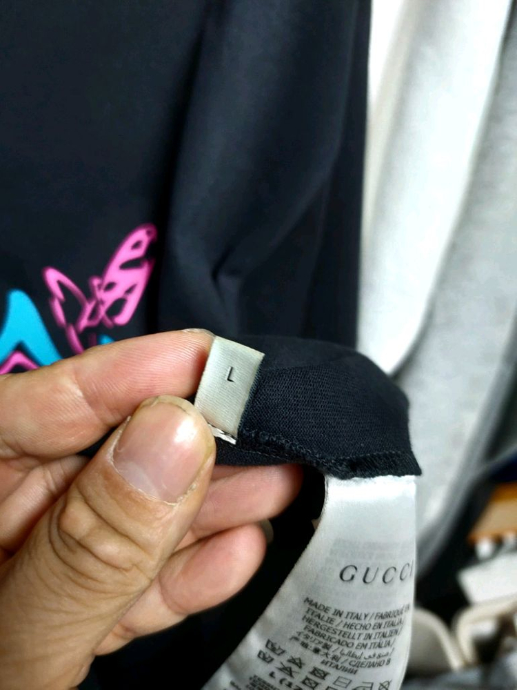 구찌 하와이 블랙 야자수 프린팅 반팔 L 백화점판 이미지