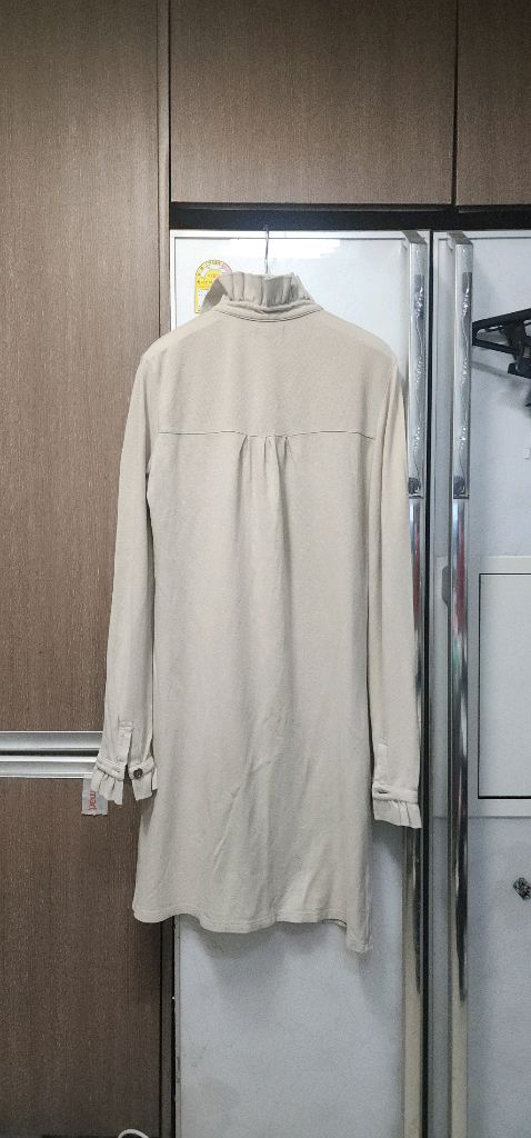 버버리 셔링 면 원피스 55~66/ 실크 스카프 각각 이미지