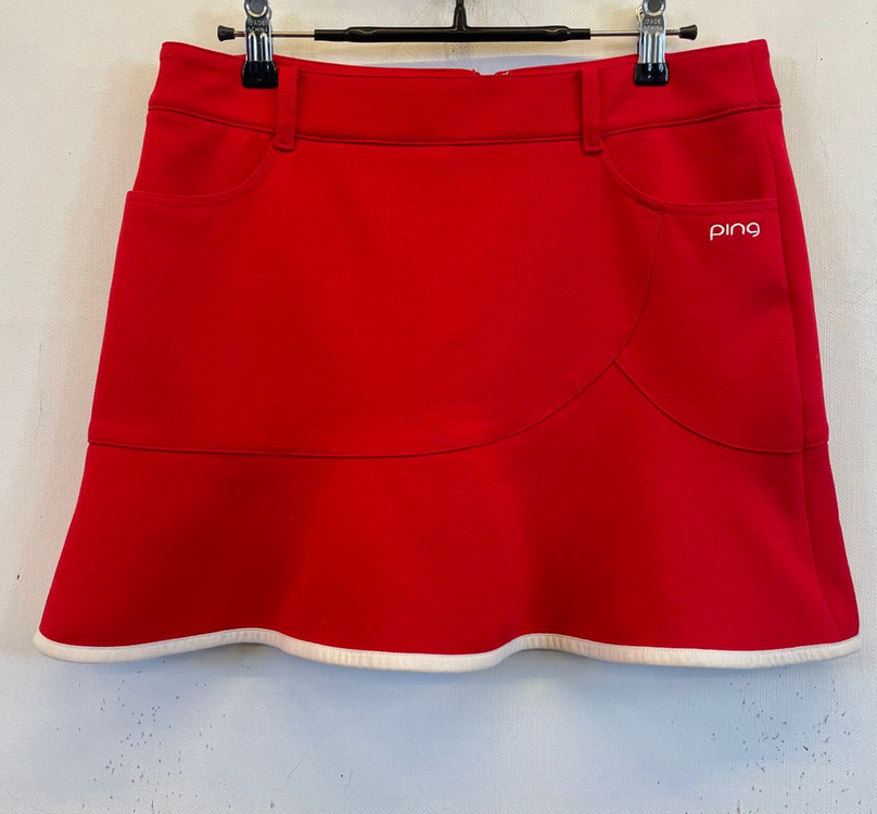 PING 핑 골프스커트70 골프치마70 골프웨어:) 레드스커트 빨간치마 이미지