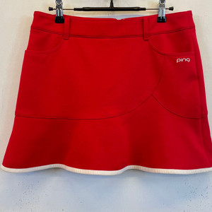 PING 핑 골프스커트70 골프치마70 골프웨어:) 레드스커트 빨간치마 이미지