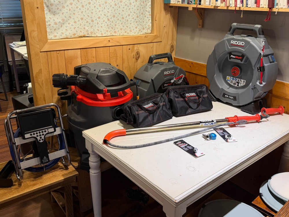 [전문장비] 하수배관 창업 풀패키지 판매합니다 (미사용 신품 위주) 리지드 플랙샤프트, 배관내시경, 리지드청소기 이미지