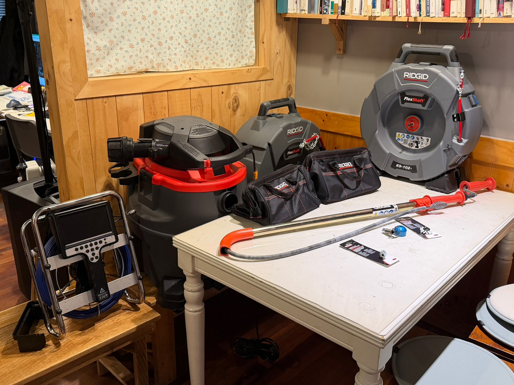 [전문장비] 하수배관 창업 풀패키지 판매합니다 (미사용 신품 위주) 리지드 플랙샤프트, 배관내시경, 리지드청소기 이미지