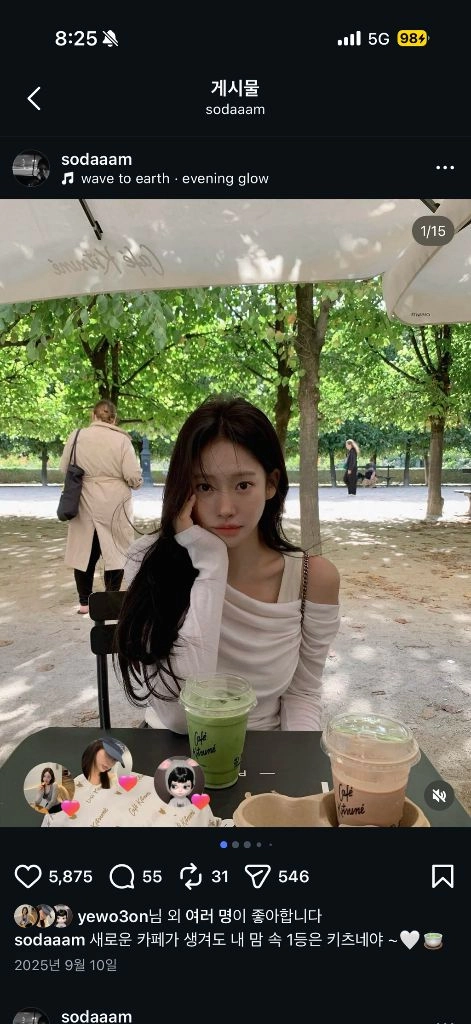 리즈 크림레이어드티 이미지