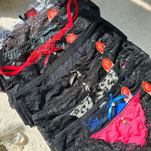 여성팬티90사이즈 10장 묶음 판매 노라인 레이스 혼합구성 이미지