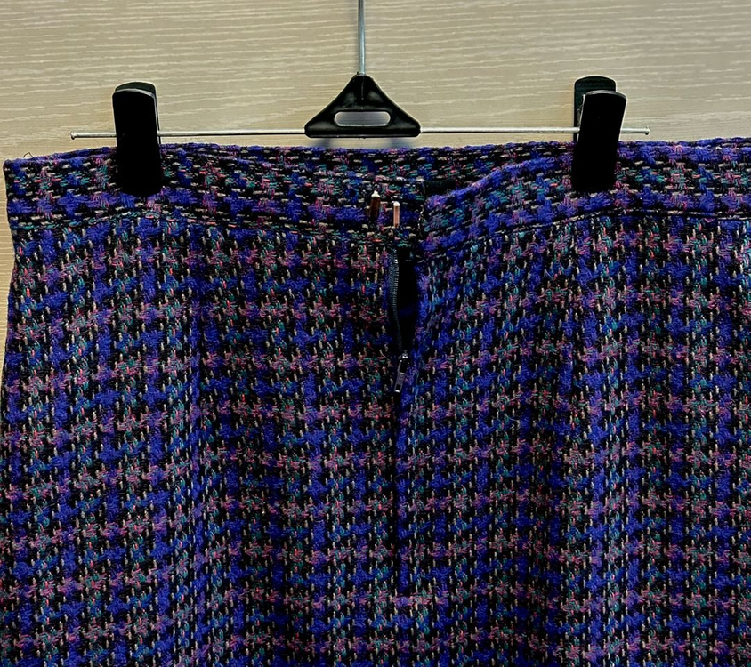 일본 빈티지 셋업 빈티지 트위드 자켓 스커트 투피스 로로빈티지 퍼플트위드 트위드투피스 이미지