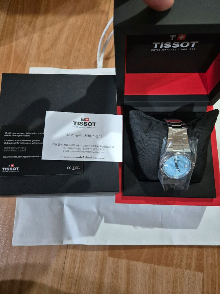 티쏘 PRX 아이스블루 35mm 오토매틱 새상품 이미지