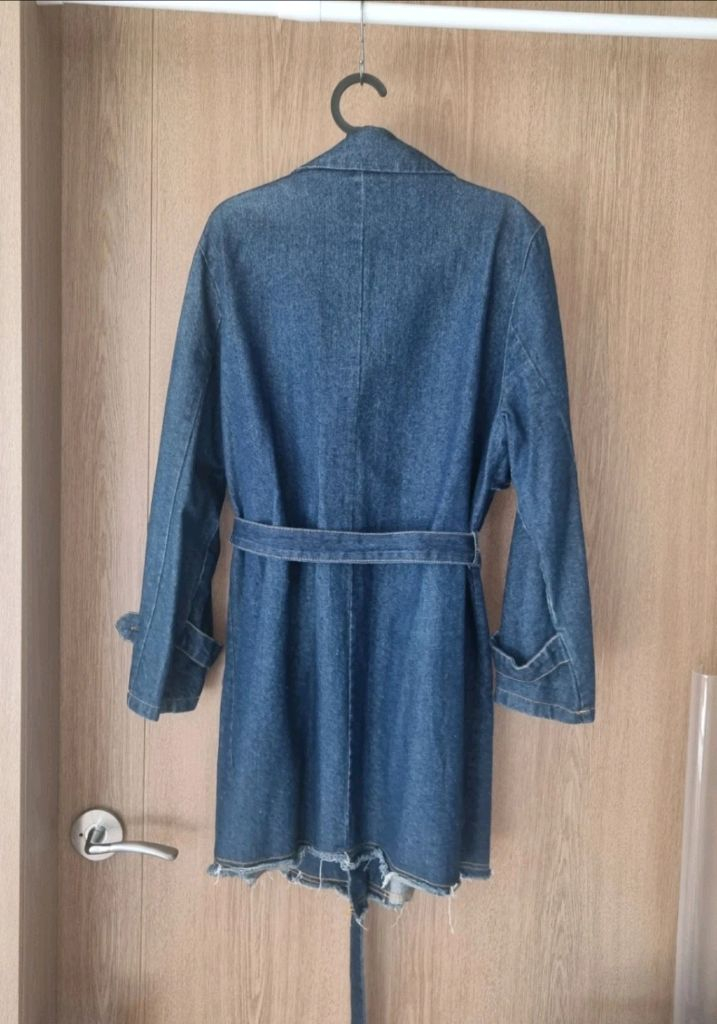 여성 데님 트렌치 코트 청자켓 77사이즈 이미지