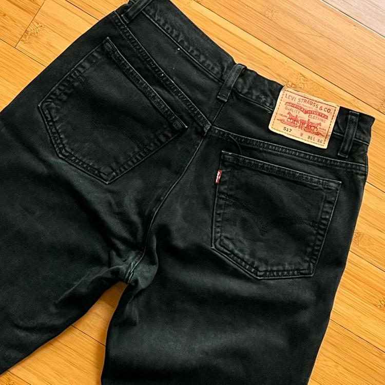 리바이스 517 블랙진 데님팬츠 W86 L86 이미지
