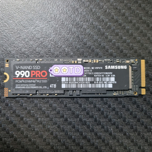 삼성 990PRO 4TB 4테라 M.2 NVMe SSD 이미지