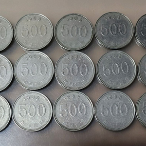 동전 사용제 1983년 500원 15개 일괄 이미지
