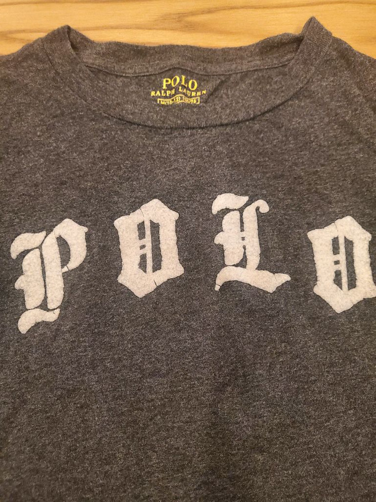 랄프로렌 폴로 보이즈 진그레이 셔츠(M)10~13y 이미지