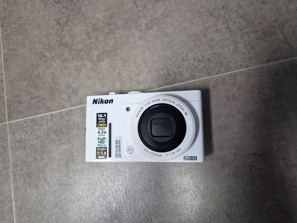 니콘 쿨픽스 p310 화이트 (노찍힘,노기스) 상태 S급 중고 이미지