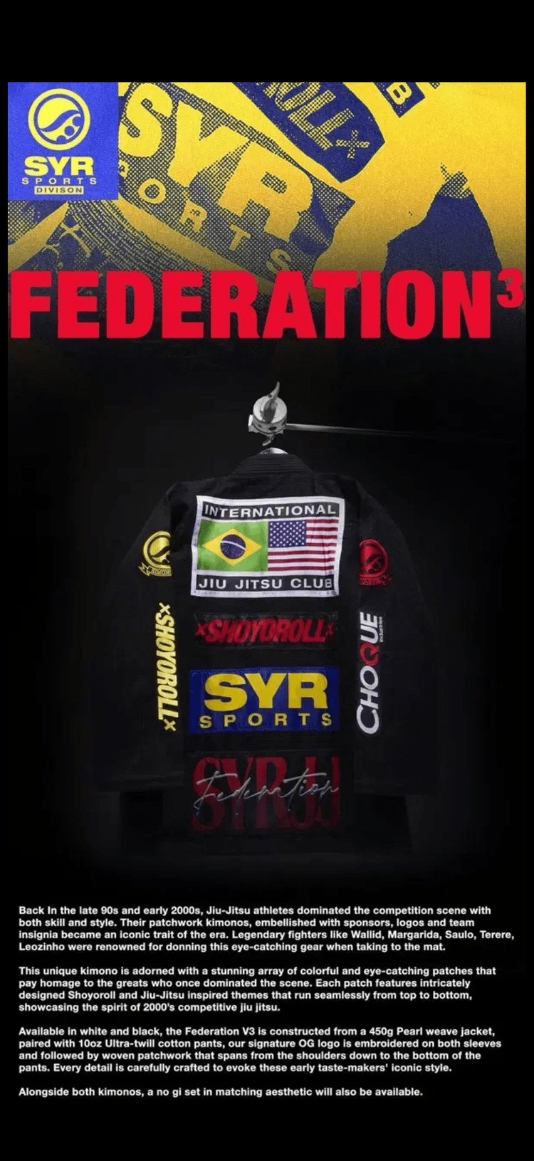 주짓수 도복 _ 쇼요롤 페더레이션3 - A1 이미지