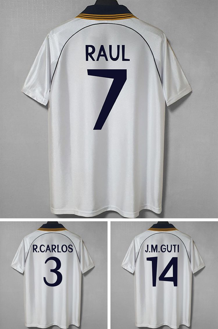 (국내배송) 99-00 레알마드리드 홈 리메이크 유니폼 져지 판매 (라울 카를로스 구티 등) 이미지