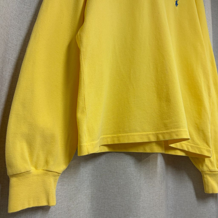 폴로 랄프로렌 긴팔 카라티 옐로우 피케 셔츠 (L) 이미지