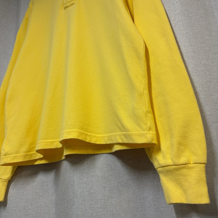 폴로 랄프로렌 긴팔 카라티 옐로우 피케 셔츠 (L) 이미지