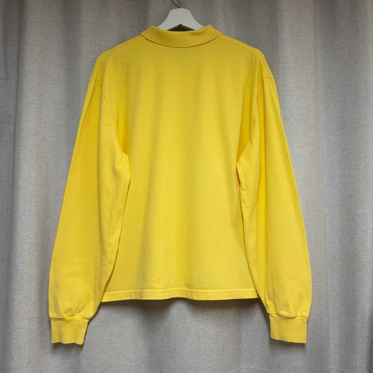 폴로 랄프로렌 긴팔 카라티 옐로우 피케 셔츠 (L) 이미지