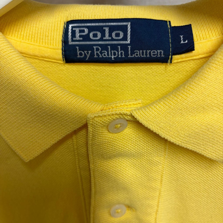 폴로 랄프로렌 긴팔 카라티 옐로우 피케 셔츠 (L) 이미지