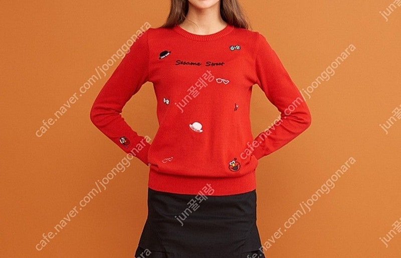 니트티 세서미 스트리트 골프 면티 여성 니트골프 퓨어코튼 #완전새거# 이미지
