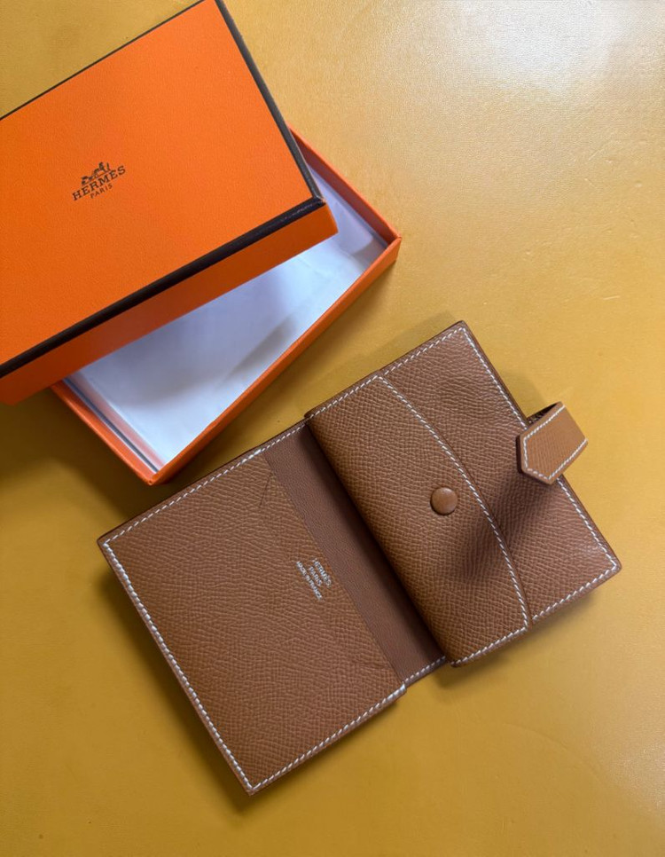 Hermes 에르메스 베안 미니지갑 (골드-엡송가죽/ 실버메탈) 이미지