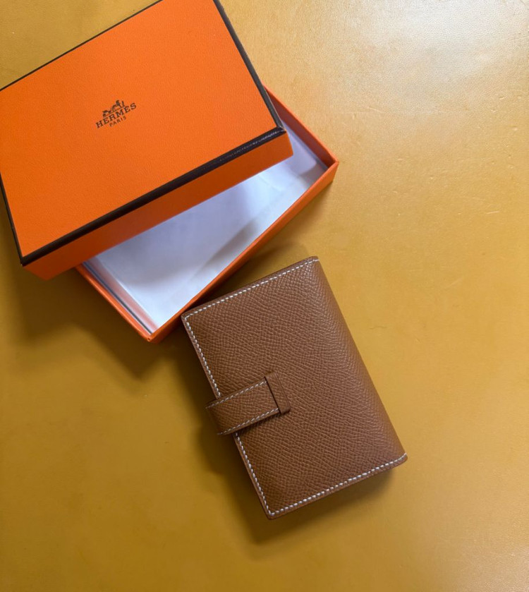 Hermes 에르메스 베안 미니지갑 (골드-엡송가죽/ 실버메탈) 이미지