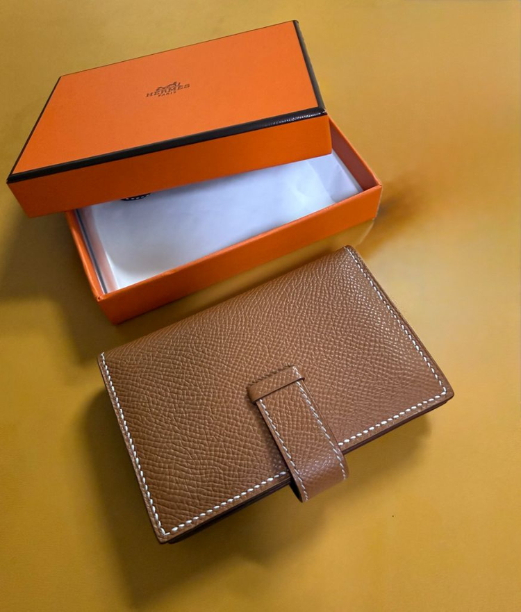 Hermes 에르메스 베안 미니지갑 (골드-엡송가죽/ 실버메탈) 이미지