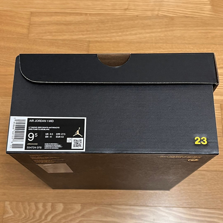 나이키 조던 1 미드 라이트 스모크 그레이 앤트러사이트 275 새제품 554724-078 Nike 스니커즈 운동화 이미지