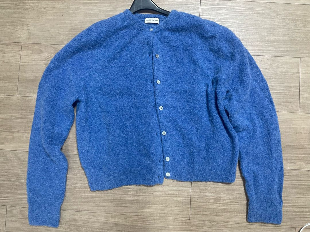 파사드패턴 알파카 에센셜 가디건 블루 M 이미지