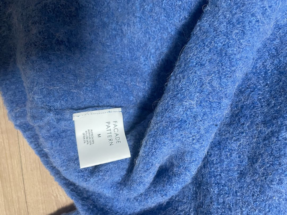 파사드패턴 알파카 에센셜 가디건 블루 M 이미지